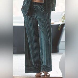 New By Anthropologie Ribbed Velvet Pajama Pants XS